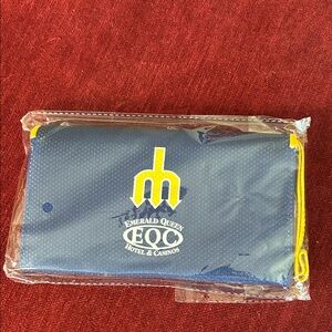 Seattle Mariners Blue and Yellow Emerald Queen Hotel & Casinos Wristlet/wallet